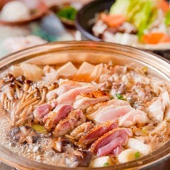 黒さつま刺身と焼き物も堪能できる『闘鶏(シャモ)鍋スペシャルコース』（全7品）