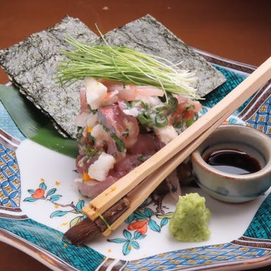 大衆割烹 魚吟_真鯵と山芋梅たたき
