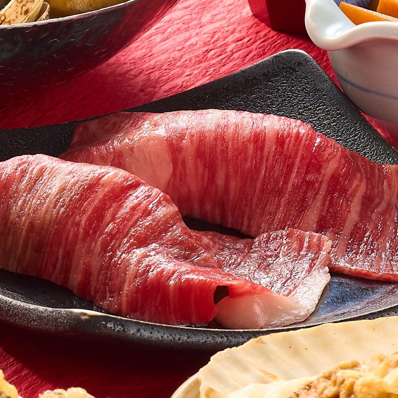 福島肉三昧と甘鯛厳選コース 個室ご用意 牛炙り寿司 全9品 2h飲放付6000 5000円税込の詳細 個室居酒屋 庵ぐら 福島駅前店 福島市 居酒屋 ぐるなび