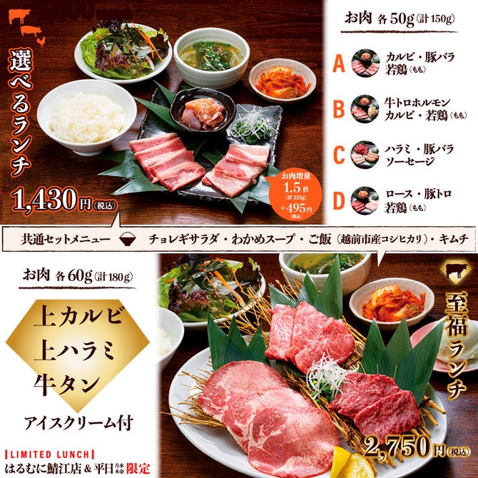 福井焼肉 はるむに 鯖江店 鯖江 越前町 焼肉 ぐるなび