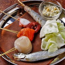 ●魚介5種盛り（タルタルソース付）