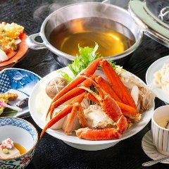 2番人気！お食事【かにすきコース】かにすきとお造り・焼もの 茶碗蒸しも楽しめる　5,500円