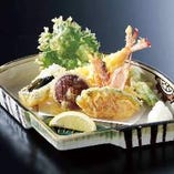 車海老と季節野菜の天ぷら盛り合わせ