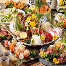 『堪能名物コース』串焼き盛り合わせや寿司食べ比べなど全8品！3時間飲み放題 3500円