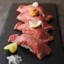 黒毛和牛を使用した絶品の肉寿司♪