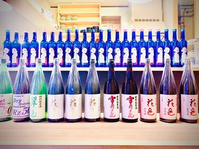 月に一度の日本酒フェアーも開催中 プレミア日本酒もご用意。