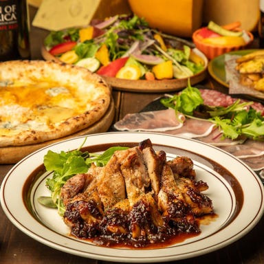 ワイン酒場 GabuLicious 仙台店_ハニーチーズPIZZA×チキングリルなど全7品【2H飲み放題】3500円(税込)