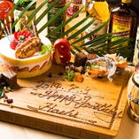 誕生日・記念日にはメッセージ付きデザートプレート♪ケーキも承ります。