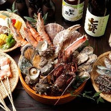 漁港直送の朝獲れ鮮魚と日本酒を堪能