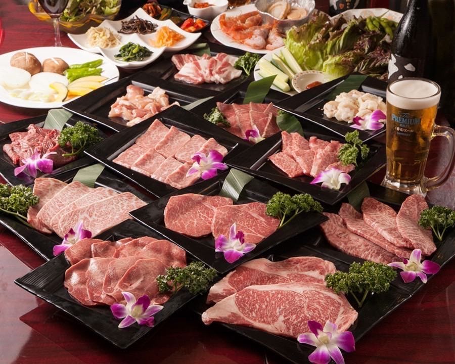 24時間NO.1鹿児島黒毛和牛焼肉しゃぶしゃぶ&肉寿司食べ放題