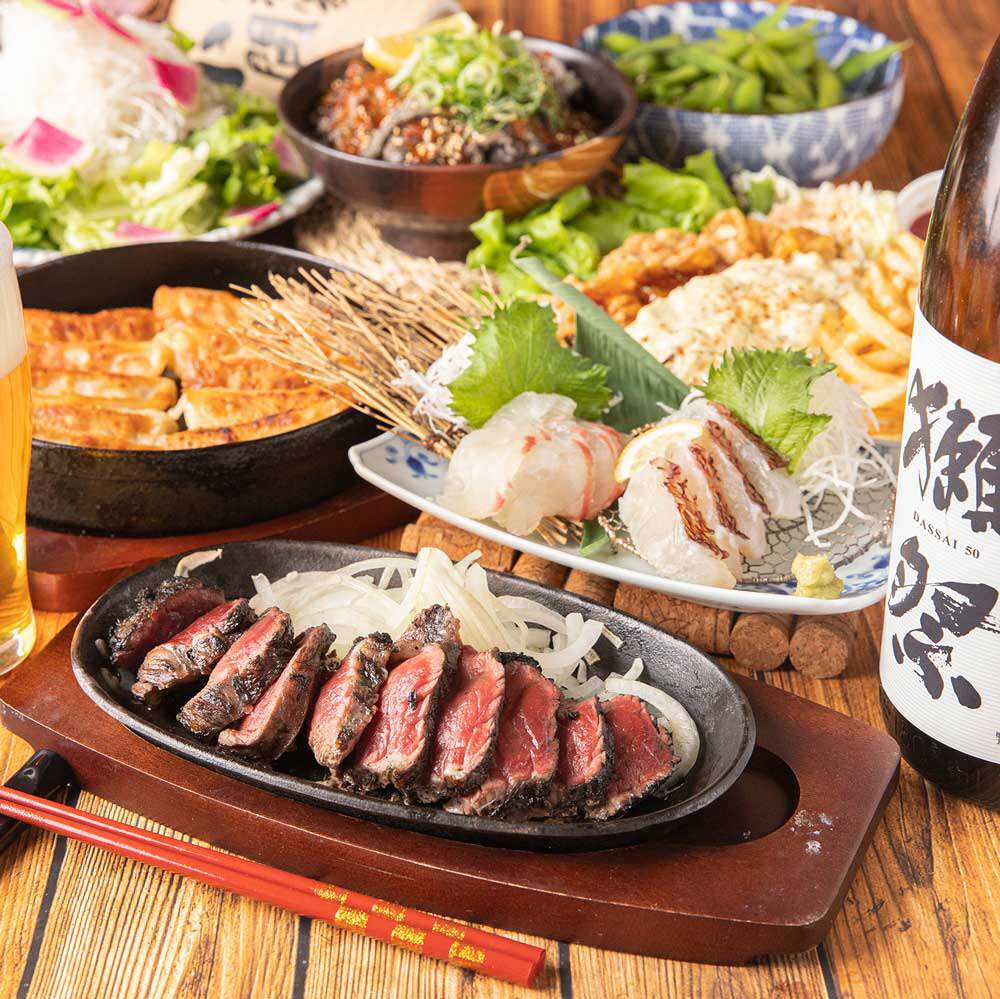 ご予算重視 定番居酒屋メニューずらり 気軽な飲み会に 炭火焼きステーキ 餃子コース 2時間飲み放題の詳細 居酒屋 小間蔵 福知山駅前店 福知山 綾部 居酒屋 ぐるなび