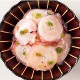 北海道産タコわさ　Hokkaido raw octopus with wasabi