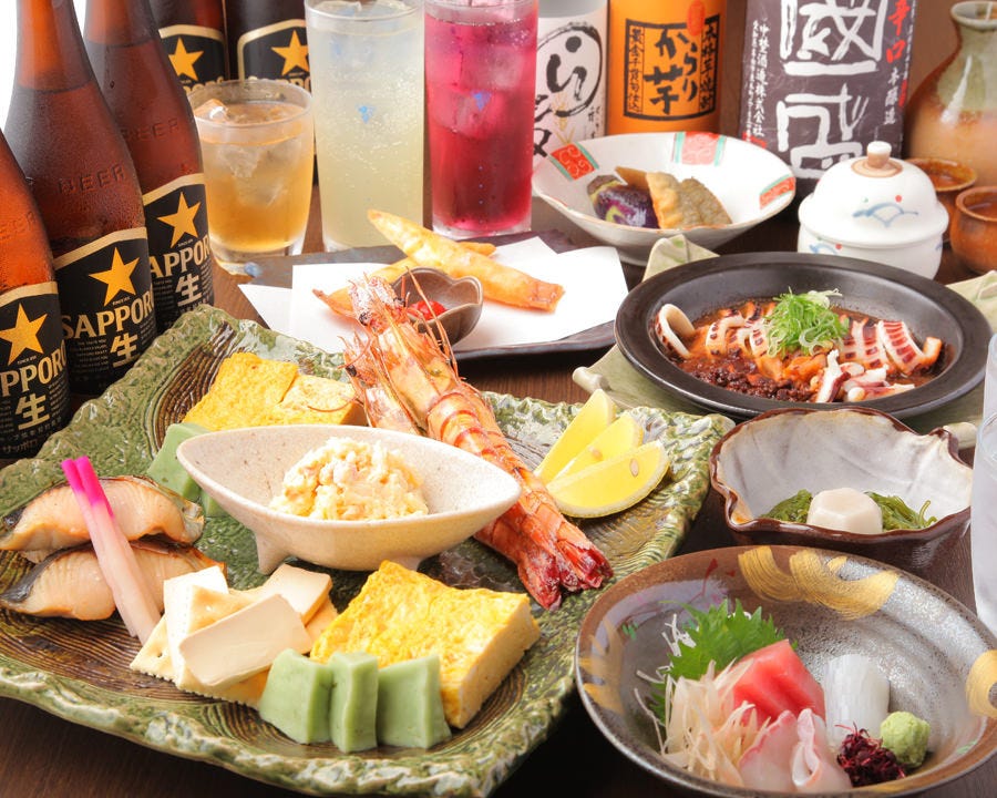 【本格和食コース】新鮮な魚介の味をお楽しみください。