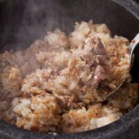 大葉香る石焼き牛タンガーリックライス/garlic rice with beef tongue