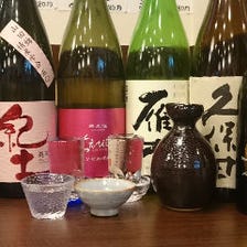 全国各地の日本酒達が常時40種以上！