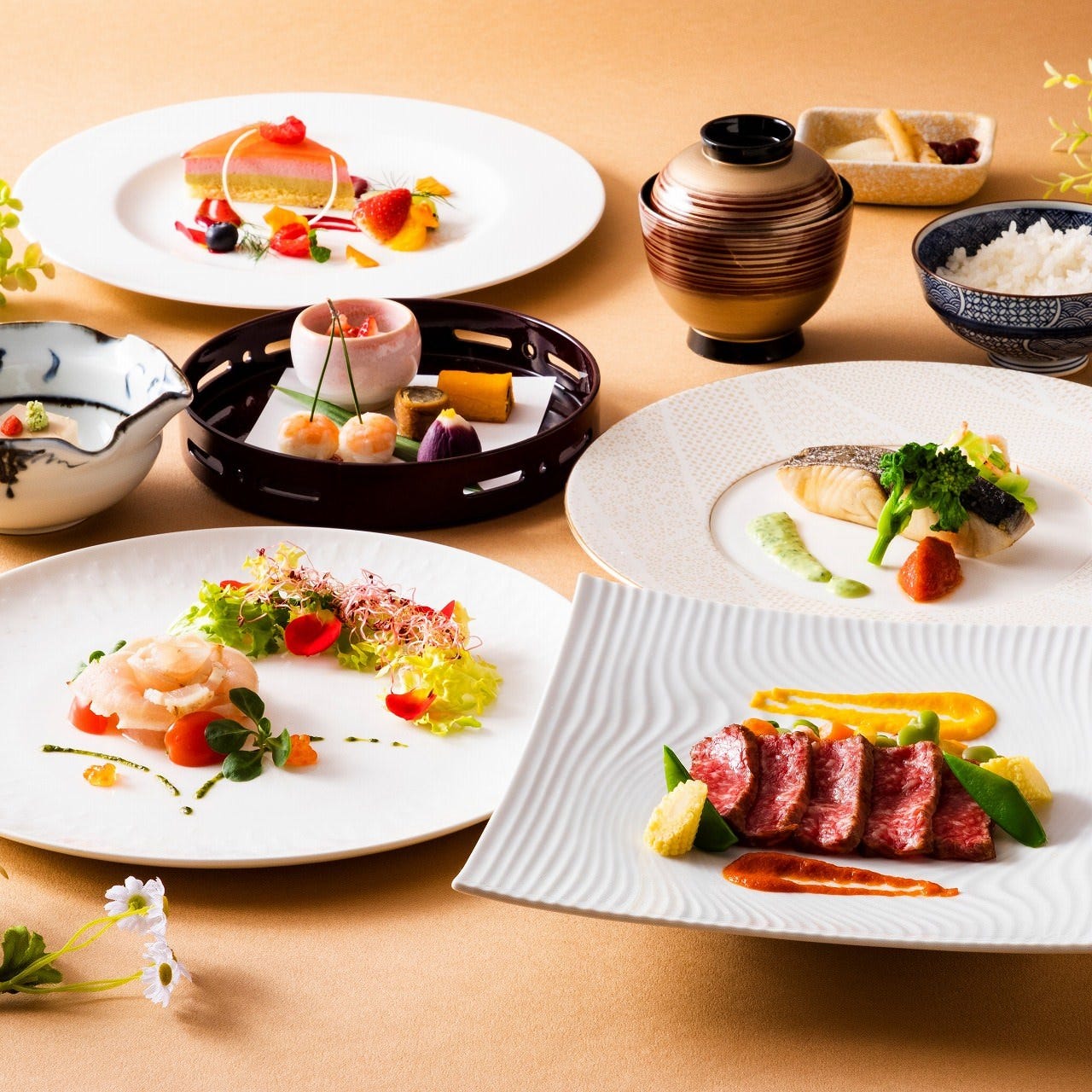 鉄板焼 フレンチ 和洋会席 ボナージュ 千里阪急ホテルのコース メニュー Goo地図