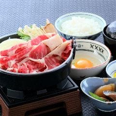 「国産牛すき焼き御膳」 榛名もち豚・赤城牛も選択可