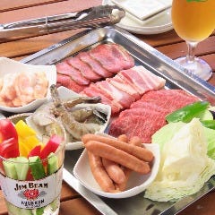 手ぶらでOK! 本格的なBBQグリルでワイワイと!