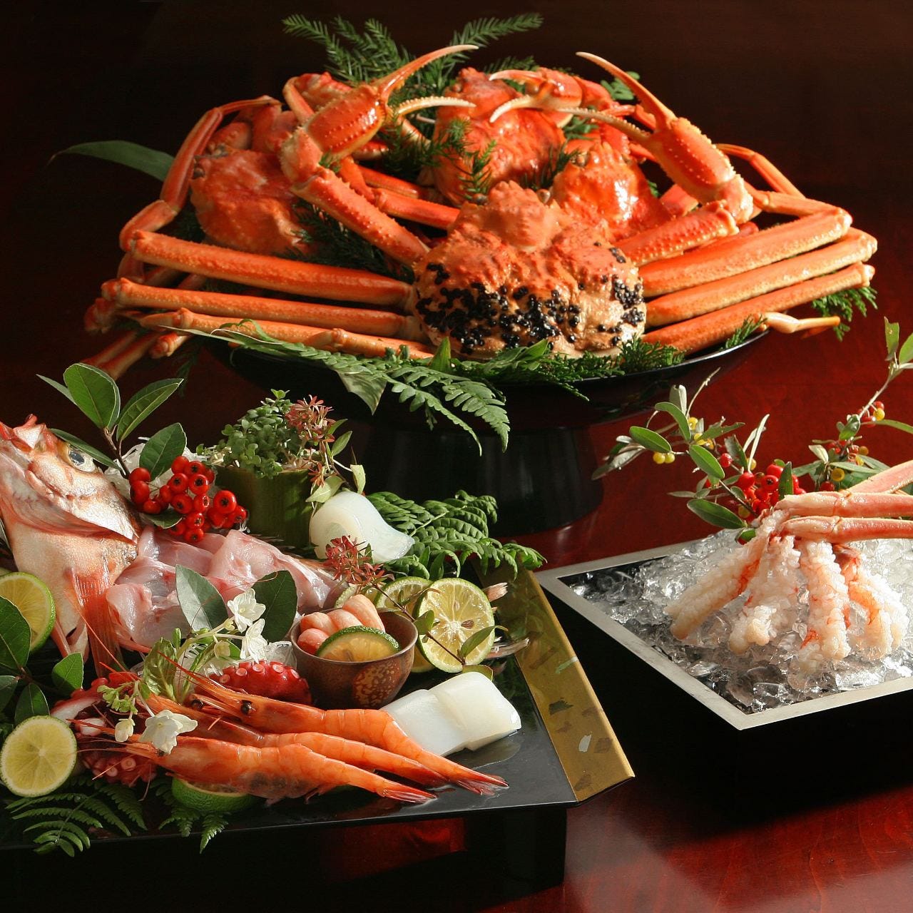 福井の日本料理 越前がに やなぎ町の「極上越前ズワイ蟹・セイコ蟹 フルコース」