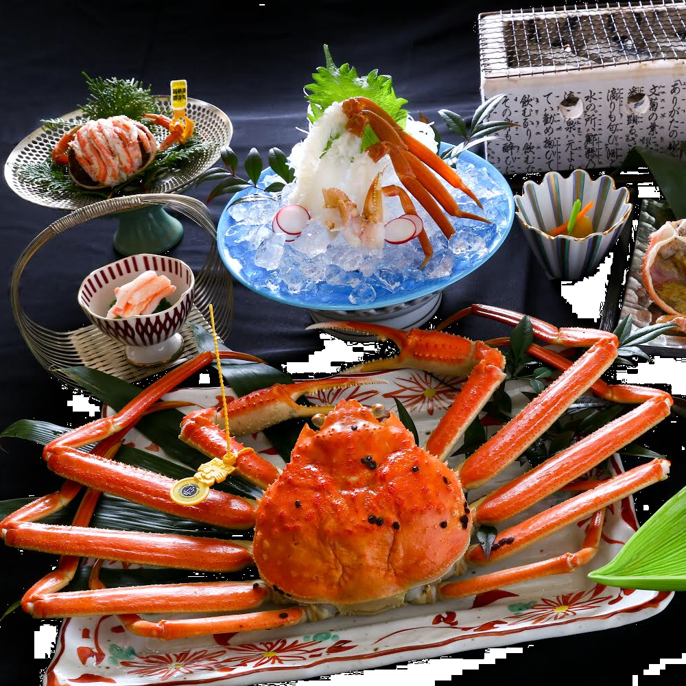 おススメ 越前ズワイ蟹 セイコ蟹 フルコース 蟹刺し 焼き蟹 それぞれ御二人様で一皿 の詳細 日本料理 越前がに やなぎ町 福井市 かに料理 ぐるなび
