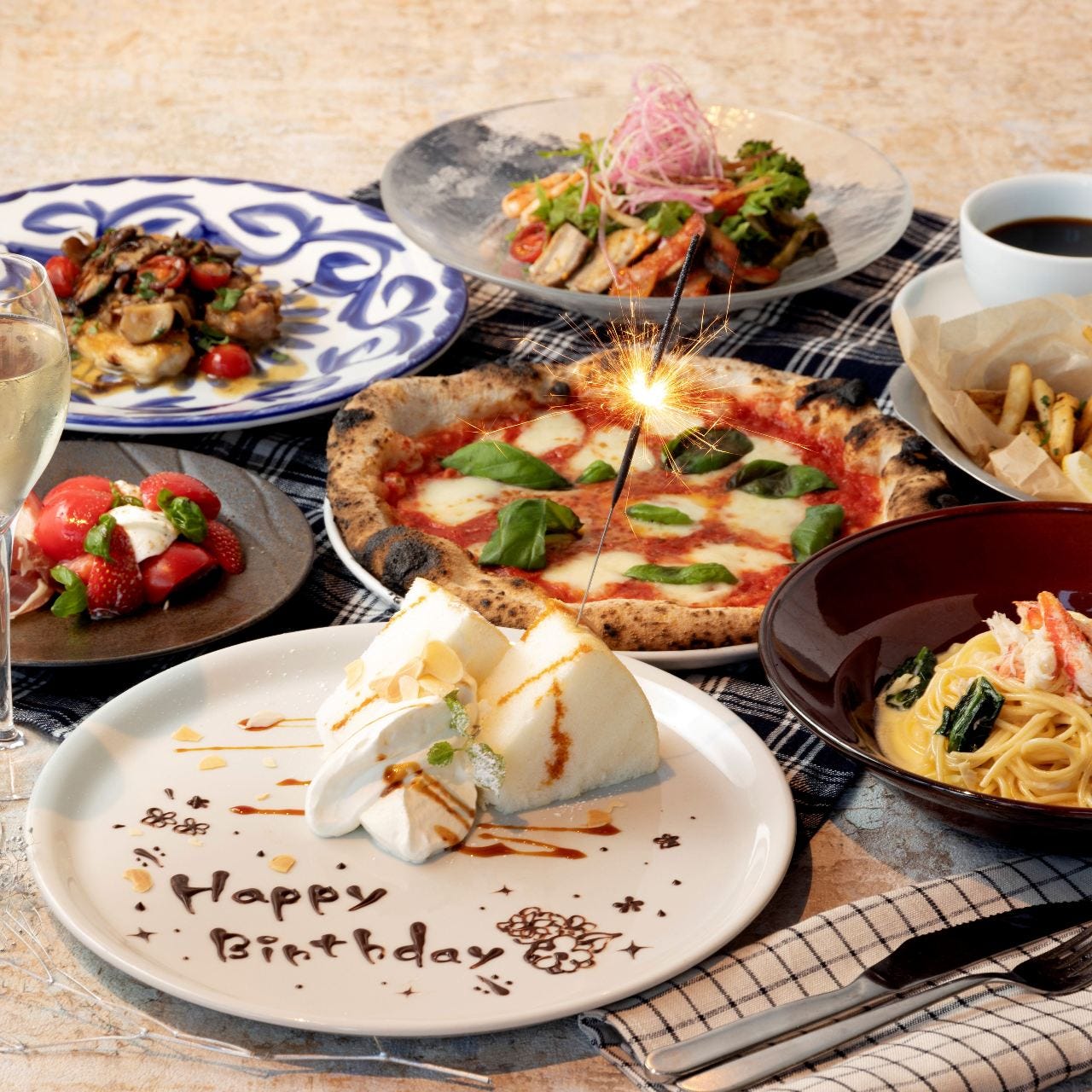 女子会 誕生日会に ディナープラン 乾杯スパークリングワイン 食後のコーヒー 紅茶付きの詳細 In The Green Gardens 西宮 イタリアン イタリア料理 ぐるなび