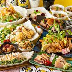 完全個室 天ぷら 海鮮 まつりや_☆グランドオープン記念!【3H飲み放題付】地鶏や馬刺し、鮮魚の店長おすすめコース 全8品 5,500円→4,500円