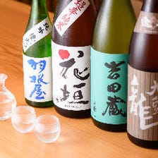 石川の地酒をはじめ季節酒や希少酒も