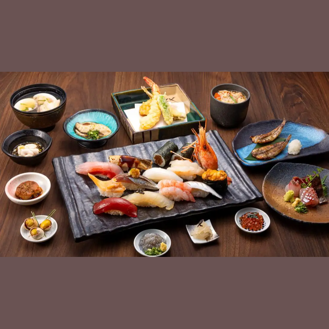 江戸前寿司と旬の一品を楽しむおまかせコースは宴会や接待に最適