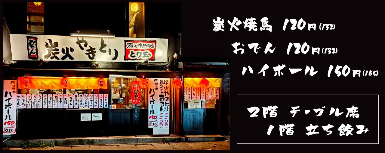 100円やきとり 溝の口中央酒場 とり玉
