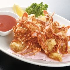 シーフードレストラン メヒコ 有明店_ヒラツメガニの唐揚げ
殻ごと食べられる一口サイズのカニです！これがビールやハイボールに合う！スタッフおすすめのおつまみメニューです