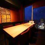 地上100ｍからの川崎の夜景は最高!デートに最適♪個室もあり！