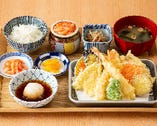 天ぷら定食（大・10品）　※いか明太食べ放題