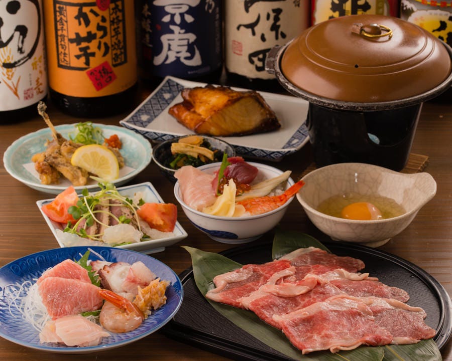 忘新年会に 料理全品銘々盛り 2時間飲み放題 宮崎牛のすき焼きや季節の刺身盛合せなど全7品 5 000円の詳細 個室海鮮居酒屋 番屋 上越市 居酒屋 ぐるなび