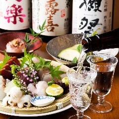 お料理とも相性のよい日本各地の日本酒を豊富に取り揃えています