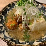 酔い夜 あらたえ_海老しんじょと豆腐の揚げ出し