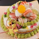 各種お祝いに人気の寿司ケーキ「星のことぶき」付きプラン