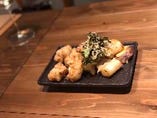 穴子と初夏野菜のフリット マスタードと実山椒