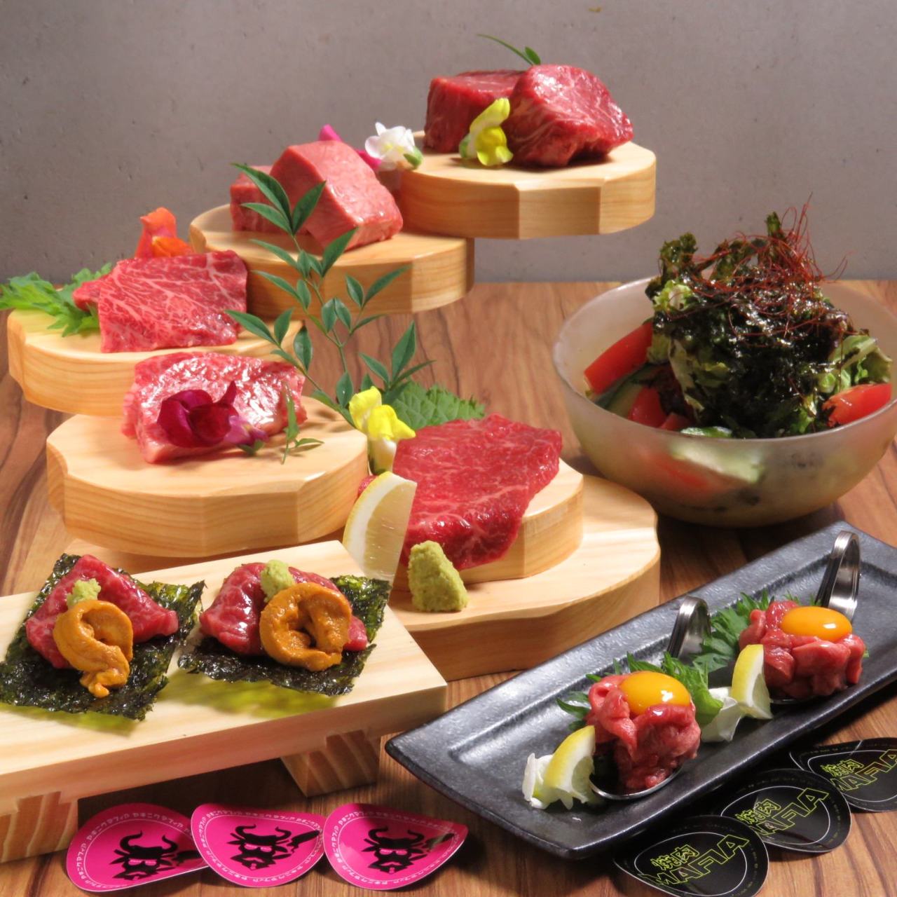当店の本気食べ放題 タン刺しやユッケも 全80種 食べ放題5000円ソフトドリンク飲み放題付きの詳細 和牛焼肉食べ放題 ヤキニクギャング 梅田店 東梅田 お初天神 太融寺 焼肉 ぐるなび
