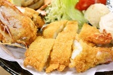 天然有頭海老のフライ定食