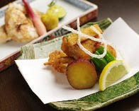 ＊要予約　先取りキャンペーン『ふぐコース1点付』焼ふぐ又はふぐ唐揚のいずれか1点付〈全7品〉会食・接待