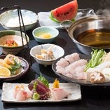 夏は鱧を、冬はふぐや鴨鍋をご提供