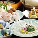 ＊要予約　先取りキャンペーン『ふぐづくしコース』焼きふぐ＋唐揚げ付〈全8品〉接待会食・お祝い