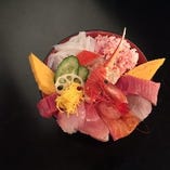 刺身屋丼 Slices of raw fish shop bowl