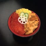 うに・いくら丼 Sea urchin salmon roe bowl