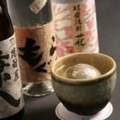 有田焼のグラスに手作りの丸氷で。 格別の美味しさです。
