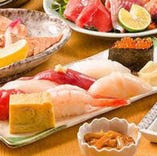 職人が握る本格寿司が愉しめる♪海の幸満載のコース5,000円～