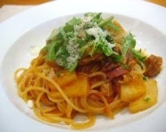 あつあつの美味しいパスタ
