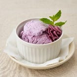 紫芋のマーブルアイス
