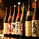 十種類以上の日本酒やこだわりの本格焼酎!!お酒を選ぶ楽しさも！