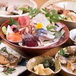 目利きした鮮度抜群の魚は刺身をはじめ、焼き物・煮物・揚げ物…お好みの調理方法、おすすめの調理方法でご提供いたします。